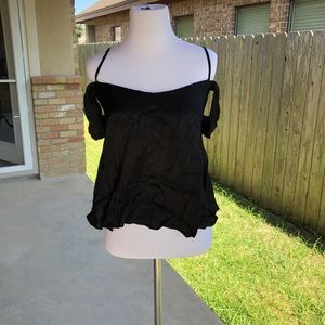 NWT Topshop Satin Cold shoulder camisole